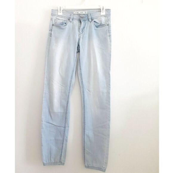 Jeanswear 72D Push Up Lightblue Womens Straight Leg Cotton Blend Jeans Size W28 - Picture 10 of 13